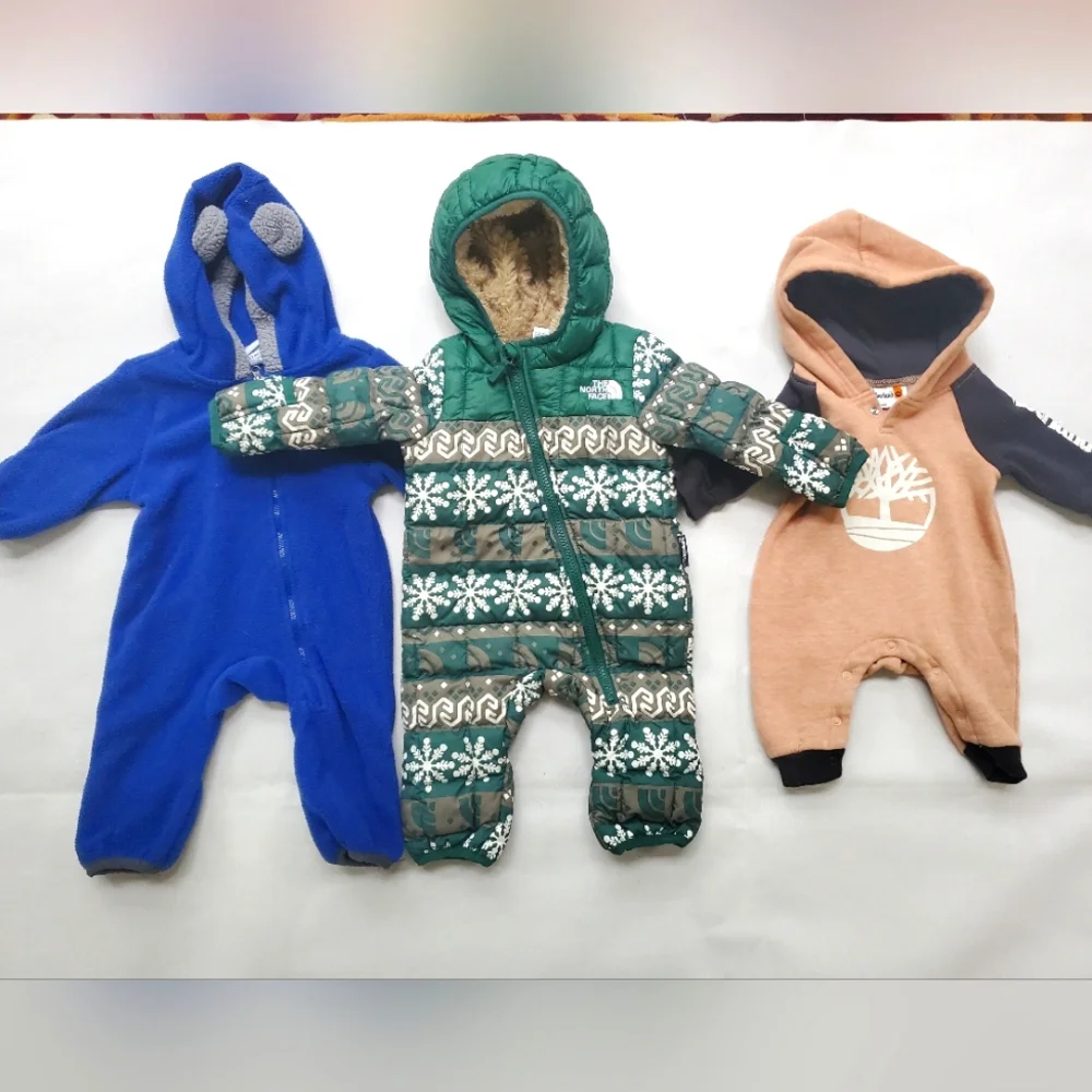 3 Piece Newborn Baby Bundle Set Size 0-3 Months -The North Face, Timberland